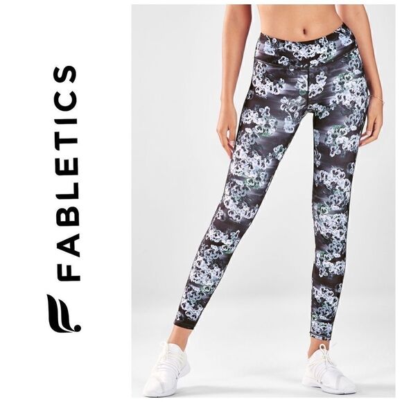Fabletics Pureluxe Legging Mid Rise Printed Floral XXS - Picture 1 of 5